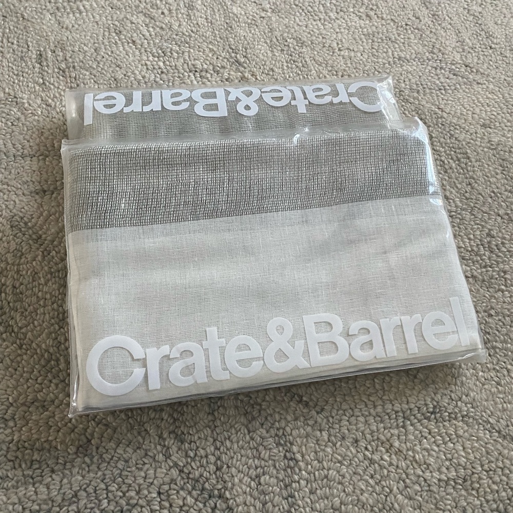 Crate & barrel Curtain panel. NWOT.